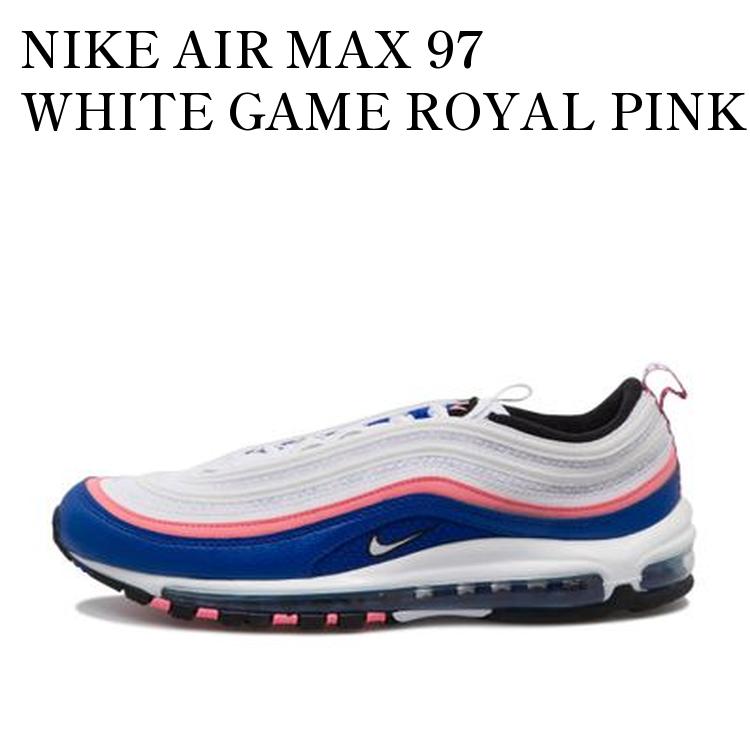 【お取り寄せ商品】NIKE AIR MAX 97 WHITE GAME ROYAL PINK GAZE ナイキ エアマックス97 ホワイト ゲー..