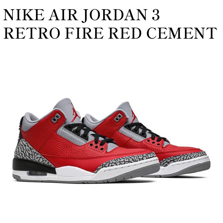 楽天RAISE【お取り寄せ商品】NIKE AIR JORDAN 3 RETRO FIRE RED CEMENT （NIKE CHI） ナイキ エアジョーダン3 レトロ ファイア レッド セメント （ナイキ チ） CU2277-600