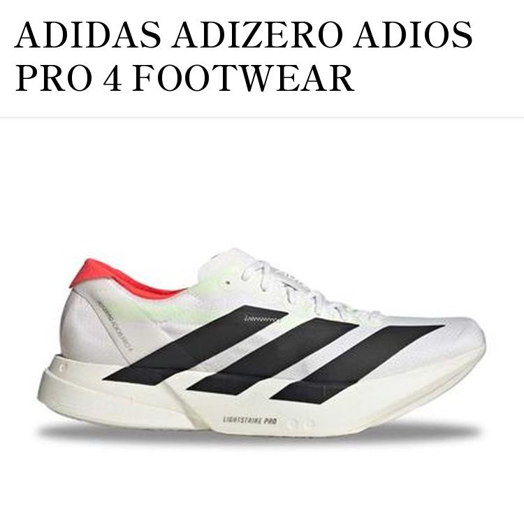 限定モデル adidas originals アディダス オリジナルス スニーカー 【お取り寄せ商品】ADIDAS ADIZERO ADIOS PRO 4 FOOTWEAR WHITE/CORE BLACK/SILVER METALLIC アディダス アディゼロ アディオス プロ4 フットウェアホワイト/コアブラック/シルバーメタリック JR1094 メンズ レディース 人気 おしゃれ