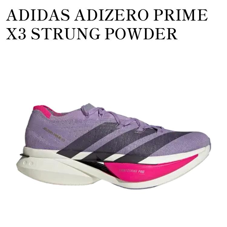 限定モデル adidas originals アディダス オリジナルス スニーカー 【お取り寄せ商品】ADIDAS ADIZERO PRIME X3 STRUNG POWDER PLUM/AURORA BLACK/SHOCK PINK アディダス アディゼロ プライム X3 ストラング パウダープラム/オーロラブラック/ショックピンク JQ2801 メンズ レディース 人気 おしゃれ