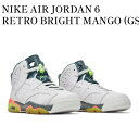 【お取り寄せ商品】NIKE AIR JORDAN 6 RETRO BRIGHT MANGO (GS) ナイキ エアジョーダン6 レトロ ブライト マンゴー (GS) 384665-114