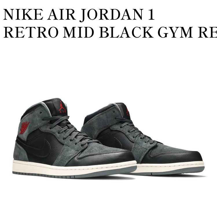 y񂹏izNIKE AIR JORDAN 1 RETRO MID BLACK GYM RED ANTHRACITE iCL GAW[_1 ~bh ubN W bh I[ZeBbN 554724-018