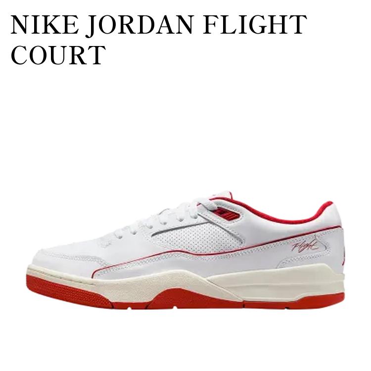 【お取り寄せ商品】NIKE JORDAN FLIGHT COURT WHITE/SAIL/BLACK/VARSITY RED ナイキ ジョーダン フライト コー...