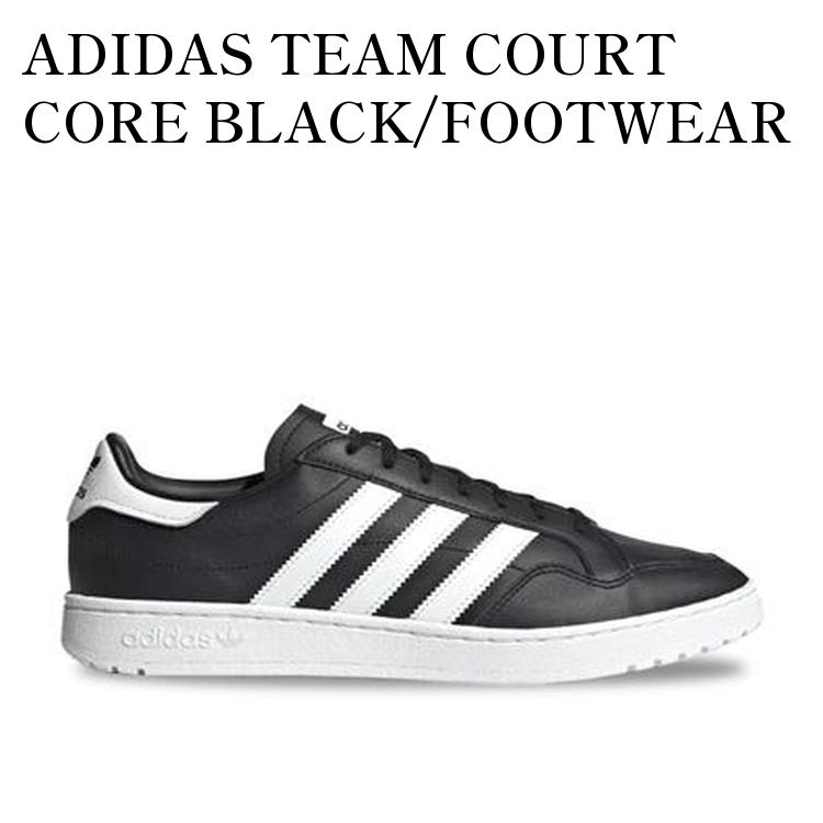 【お取り寄せ商品】ADIDAS TEAM COURT CORE BLACK/FOOTWEAR WHITE アディダス チームコート コアブラック/フットウェアホ...
