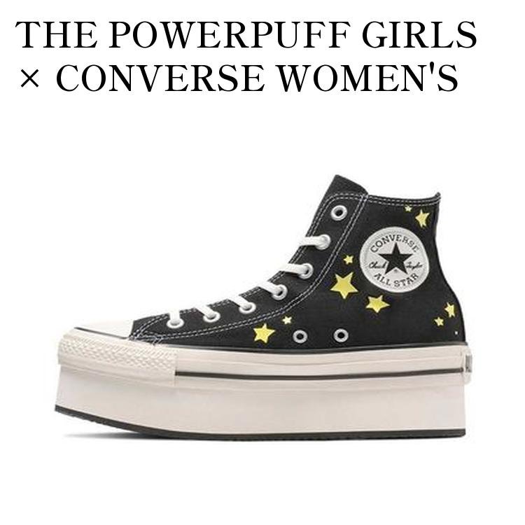 [주문 상품]THE POWERPUFF GIRLS × CONVERSE WOMEN'S ALL STAR CHUNKYLINE HI BLACK 파워 퍼프 걸즈 × 컨버스 여성 올스타 청키 라인 하이 블랙 31312821 남성 여성 인기 세련된