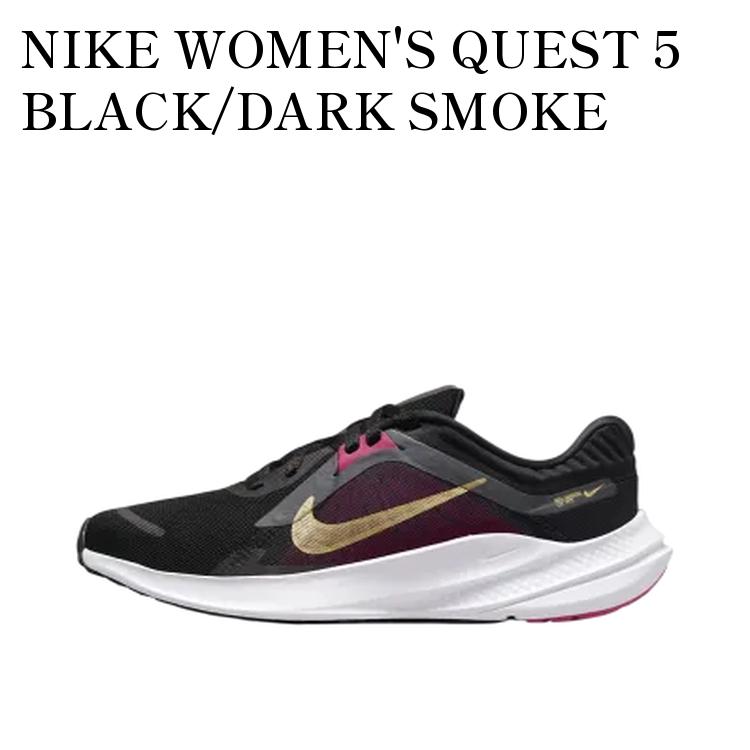 限定モデル NIKE ナイキ スニーカー 【お取り寄せ商品】NIKE WOMEN'S QUEST 5 BLACK/DARK SMOKE GREY/FIREBERRY/METALLIC GOLD ナイキ ウィメンズ クエスト5 ブラック/ダークスモークグレー/ファイヤーベリー/メタリックゴールド DD9291-009 メンズ レディース 人気 おしゃれ