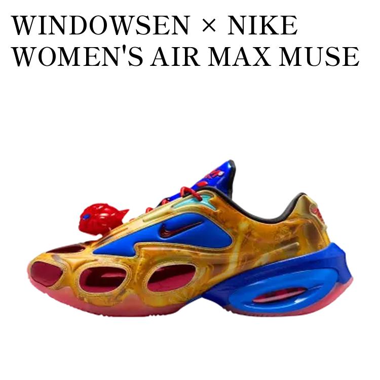 【お取り寄せ商品】WINDOWSEN × NIKE WOMEN'S AIR MAX MUSE METALLIC GOLD/CHILE RED ウィンドウセン ×..