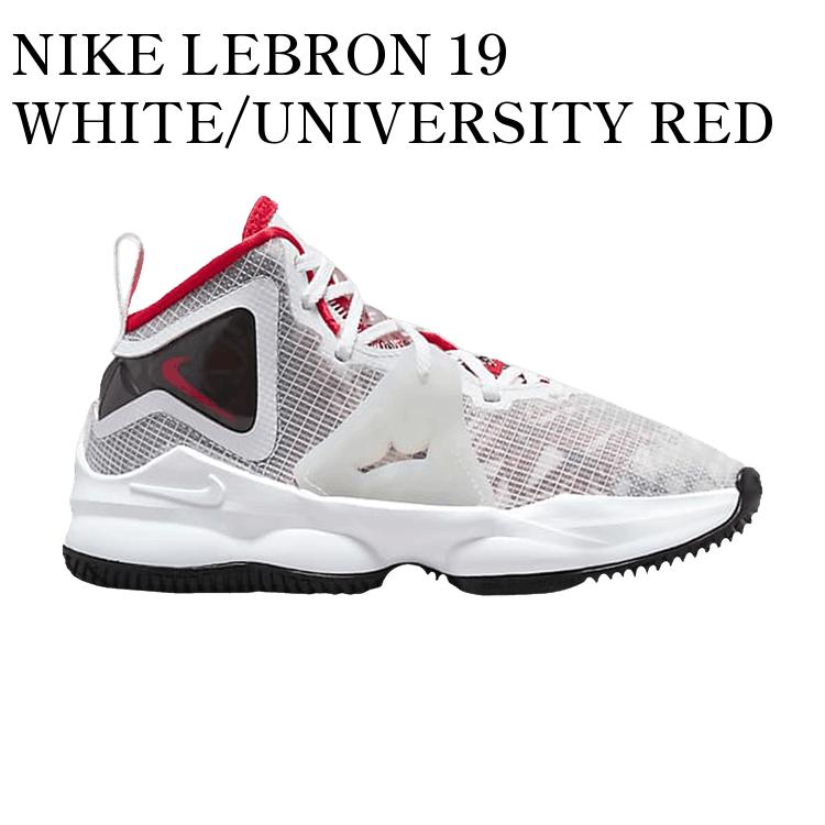 【お取り寄せ商品】NIKE LEBRON 19 WHITE/UNIVERSITY RED ナイキ レブロン 19 ホワイト/ユニバーシティ レッド CZ0203-101