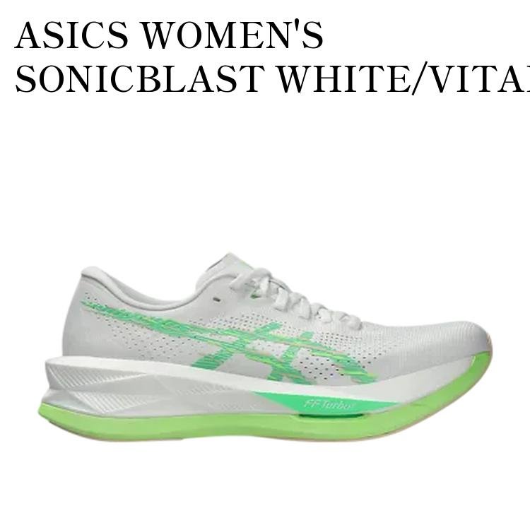 ASICS WOMEN'S SONICBLAST WHITE/VITAL GREEN アシックス ウィメンズ ソニックブラスト ホワイト/バイタルグリーン 1012B862-101 メンズ レディース 人気 おしゃれ