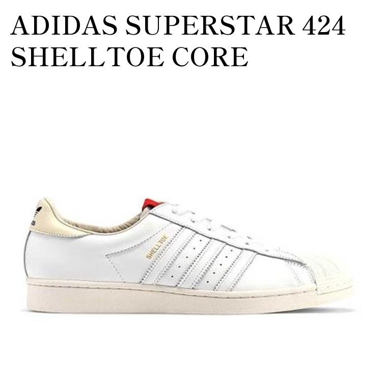 ADIDAS SUPERSTAR 424 SHELLTOE CORE WHITE/CORE WHITE/SCARLET アディダス スーパースター 424 シェルトエ コア ホワイト/コア ホワイト/スカーレット FW7624 メンズ レディース 人気 おしゃれ