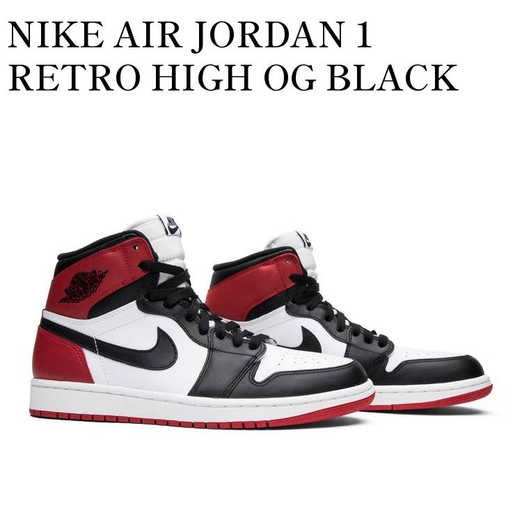 【お取り寄せ商品】NIKE AIR JORDAN 1 RETRO HIGH OG BLACK TOE(つま黒) (2013) ナイキ エアジョーダン1 レトロ ハイ OG ブラック トゥ(つま黒) (2013) 555088-184