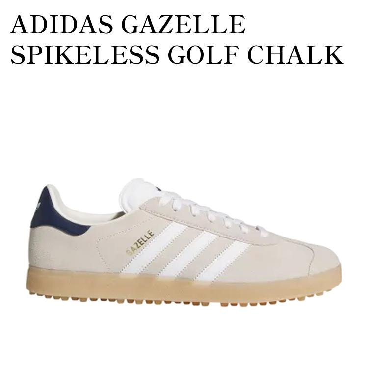 Rakuten - 【お取り寄せ商品】ADIDAS GAZELLE SPIKELESS GOLF CHALK WHITE/CLOUD WHITE/NIGHT INDIGO アディダス ガゼル ゴルフ チョーク ホワイト/クラウド ホワイト/ナイト インディゴ HP7073 メンズ レディース 人気 おしゃれ