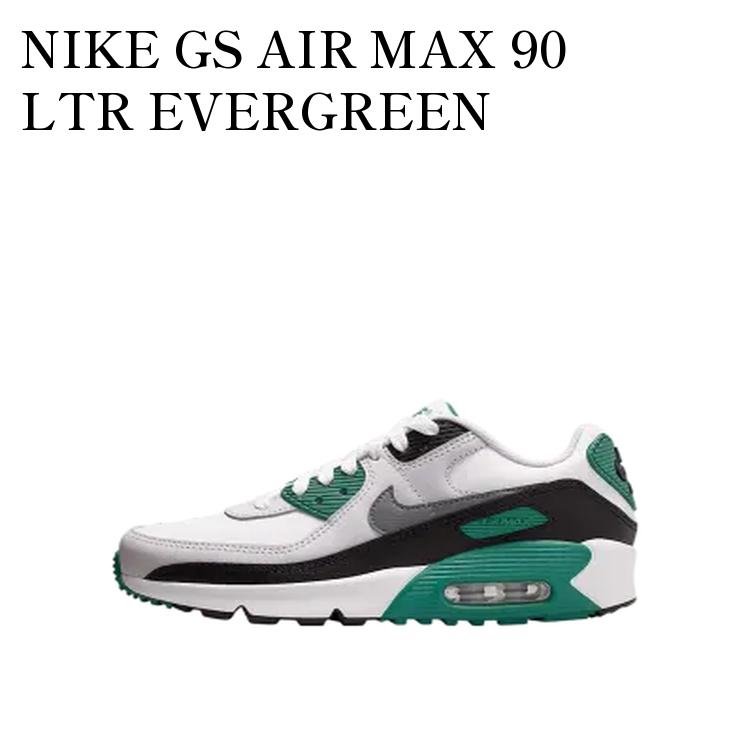 Shoes - 【お取り寄せ商品】NIKE GS AIR MAX 90 LTR EVERGREEN AURA/SUMMIT WHITE/VAST GREY/COOL GREY ナイキ GS エアマックス90 LTR エバーグリーンオーラ/サミットホワイト/バストグレー/クールグレー (キッズ) CD6864-300 メンズ レディース 人気 おしゃれ