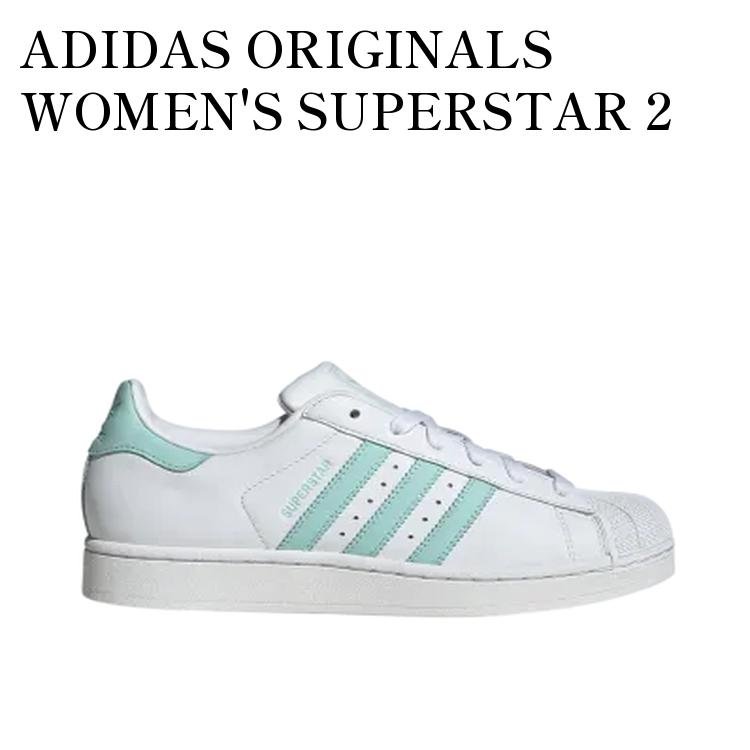 樂天商城 - 【お取り寄せ商品】ADIDAS ORIGINALS WOMEN'S SUPERSTAR 2 CLOUD WHITE/SEMI FLASH AQUA/EASY MINT アディダスオリジナルス ウィメンズ スーパースター2 クラウドホワイト/セミフラッシュアクア/イージーミント JH7060 メンズ レディース 人気 おしゃれ
