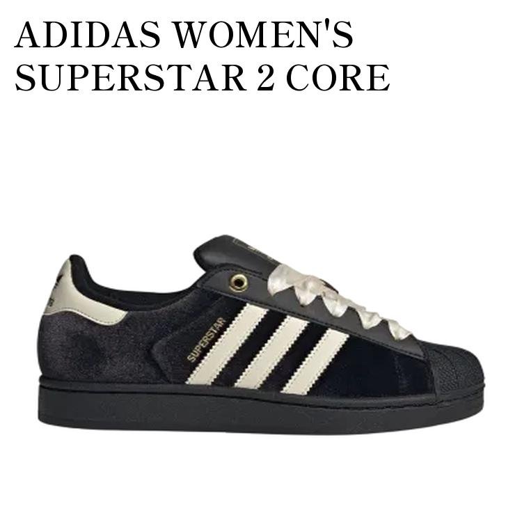ADIDAS WOMEN'S SUPERSTAR 2 CORE BLACK/WONDER WHITE アディダス ウィメンズ スーパースター2 コアブラック/ワンダーホワイト KI4248 メンズ レディース 人気 おしゃれ