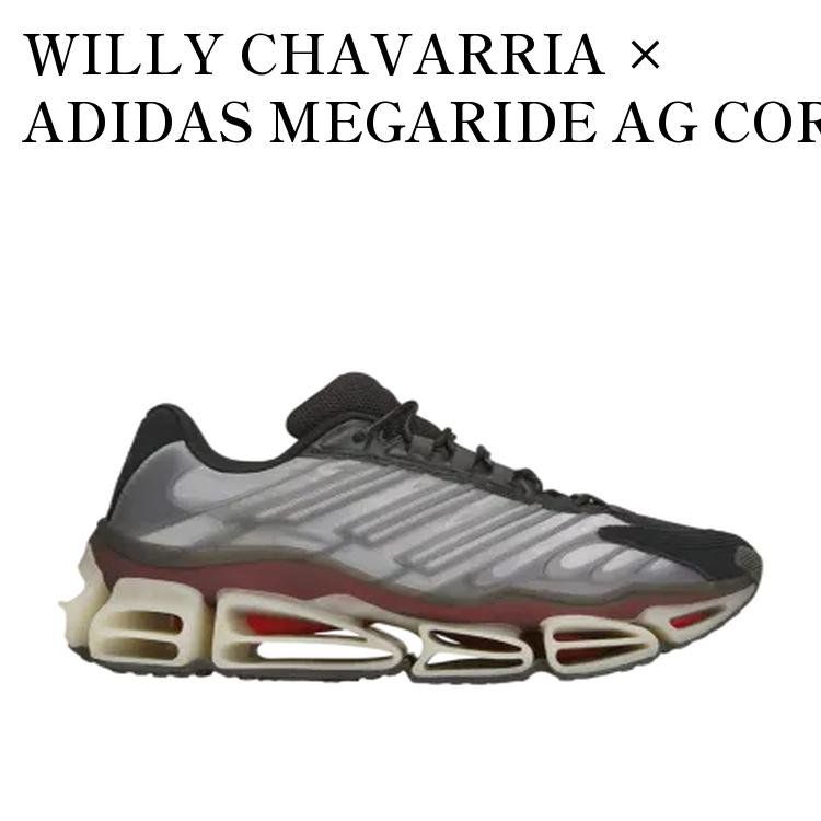 【お取り寄せ商品】WILLY CHAVARRIA × ADIDAS MEGARIDE AG CORE BLACK/PUTTY GREY ウィリー・チャバリア × アディダス メガライド AG コアブラック/パテグレー KJ2048 メンズ レディース 人気 おしゃれ