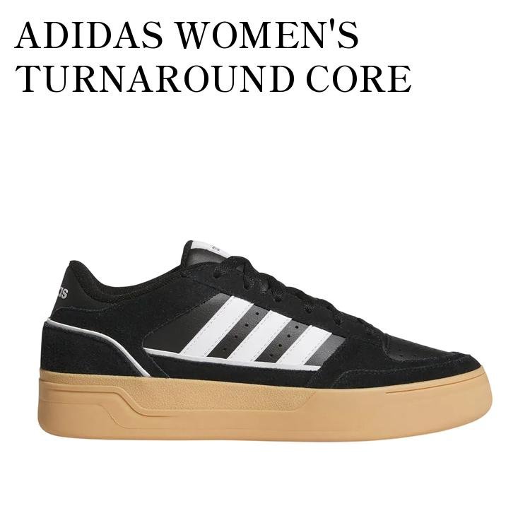 Rakuten - 【お取り寄せ商品】ADIDAS WOMEN'S TURNAROUND CORE BLACK/CLOUD WHITE/GUM アディダス ウィメンズ ターンアラウンド コアブラック/クラウドホワイト/ガム KK0981 メンズ レディース 人気 おしゃれ