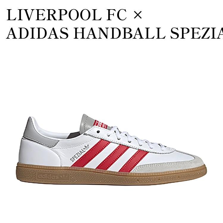 LIVERPOOL FC × ADIDAS HANDBALL SPEZIAL FOOTWEAR WHITE/STRAWBERRY RED/GREY TWO リヴァプールFC × アディダス ハンドボール スぺツィアル フットウェアホワイト/ストロベリーレッド/グレーツー KI5241 メンズ レディース 人気 おしゃれ
