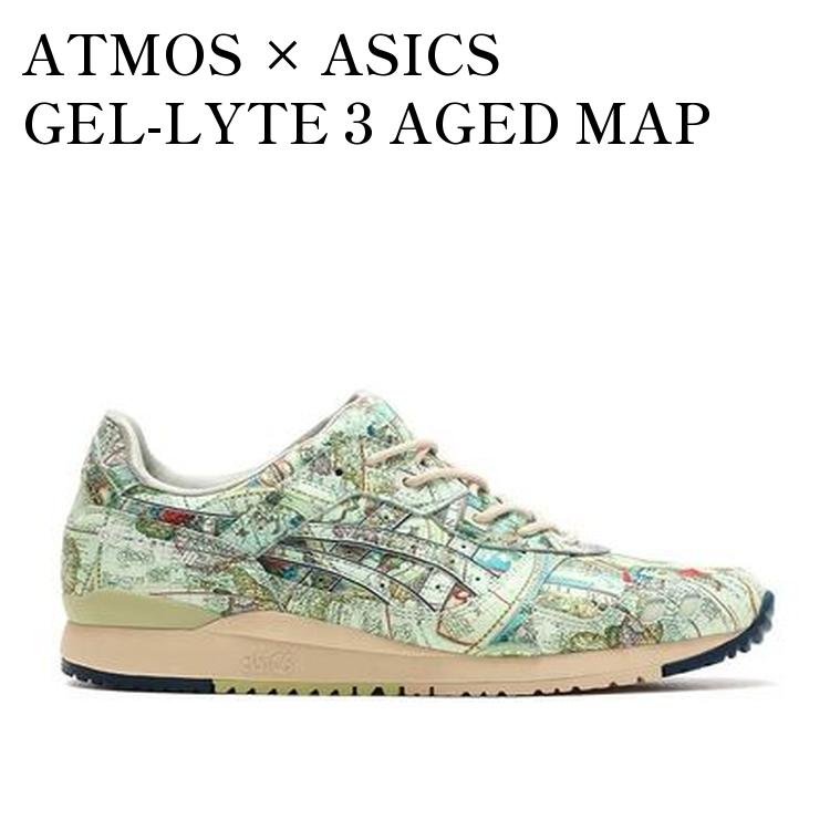 【お取り寄せ商品】ATMOS × ASICS GEL-LYTE 3 AGED MAP アトモス × アシックス ゲルライト3 エイジドマップ 1201a856-300 メンズ レディース 人気 おしゃれ