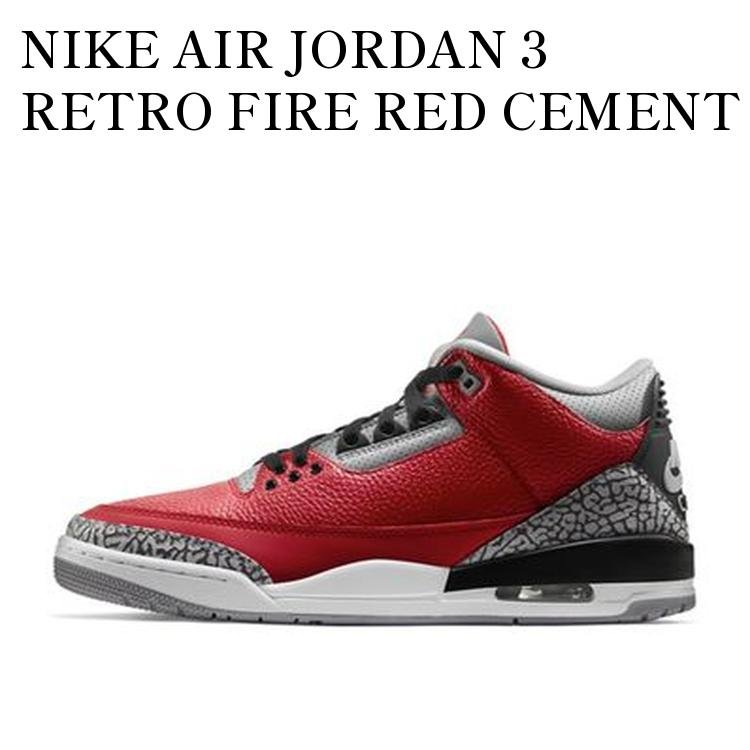 NIKE AIR JORDAN 3 RETRO FIRE RED CEMENT (NIKE CHI) ナイキ エアジョーダン3 レトロ ファイア レッド セメント (ナイキ チ) CU2277-600 メンズ レディース 人気 おしゃれ