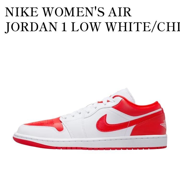 NIKE WOMEN'S AIR JORDAN 1 LOW WHITE/CHILE RED ナイキ ウィメンズ エアジョーダン1 ロー ホワイト/チリレッド DC0774-110 メンズ レディース 人気 おしゃれ