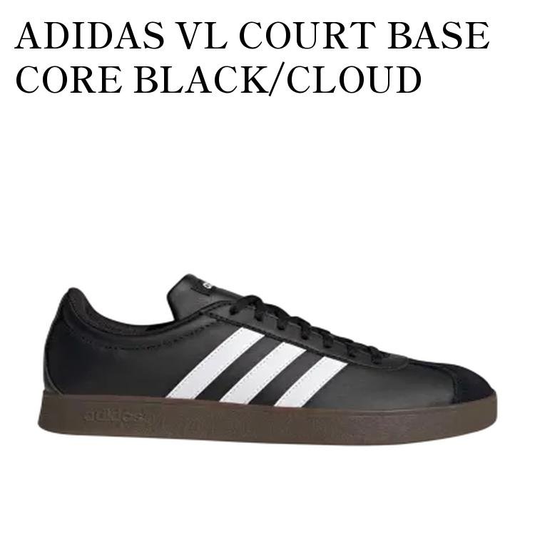 【お取り寄せ商品】ADIDAS VL COURT BASE CORE BLACK/CLOUD WHITE/CORE BLACK アディダス VL コート ベース コアブラック/クラウドホワイト/コアブラック ID3712 メンズ レディース 人気 おしゃれ