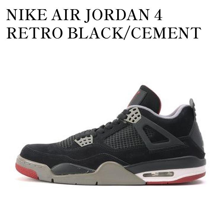 NIKE AIR JORDAN 4 RETRO BLACK/CEMENT GREY/FIRE RED (2012) ナイキ エアジョーダン4 レトロ ブラック/セメントグレー/ファイヤーレッド (2012) 308497-089 メンズ レディース 人気 おしゃれ