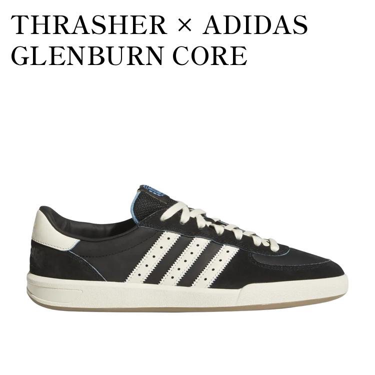 THRASHER × ADIDAS GLENBURN CORE BLACK/CREAM WHITE スラッシャー × アディダス グレンバーン コアブラック/クリームホワイト KH7384 メンズ レディース 人気 おしゃれ