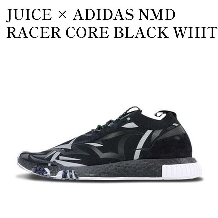 JUICE × ADIDAS NMD RACER CORE BLACK WHITE ジュース × アディダス NMD レーサー コア ブラック ホワイト DB1777 メンズ レディース 人気 おしゃれ