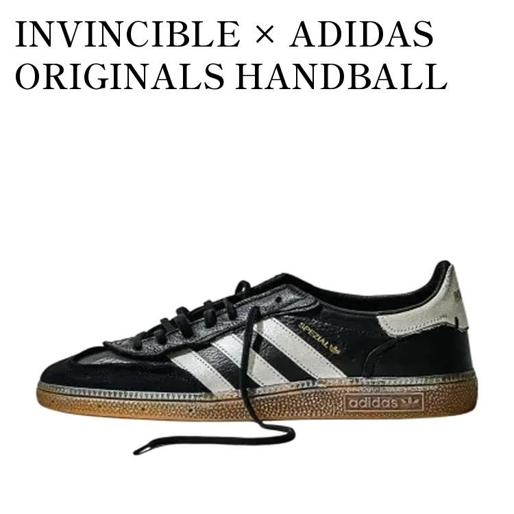 INVINCIBLE × ADIDAS ORIGINALS HANDBALL SPEZIAL CORE BLACK/GUM3 インヴィンシブル × アディダスオリジナルス ハンドボール スペツィアル コアブラック/ガム3 JQ6252 メンズ レディース 人気 おしゃれ