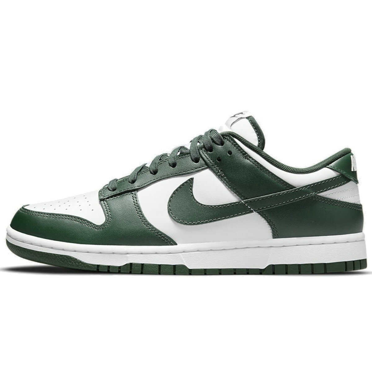 nike dunk low retro white team green