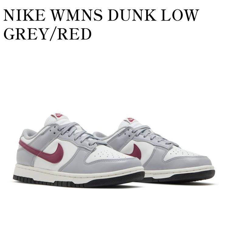 楽天RAISE【お取り寄せ商品】NIKE WMNS DUNK LOW GREY/RED ナイキ ウィメンズ ダンク ロー グレー/レッド DD1503-122