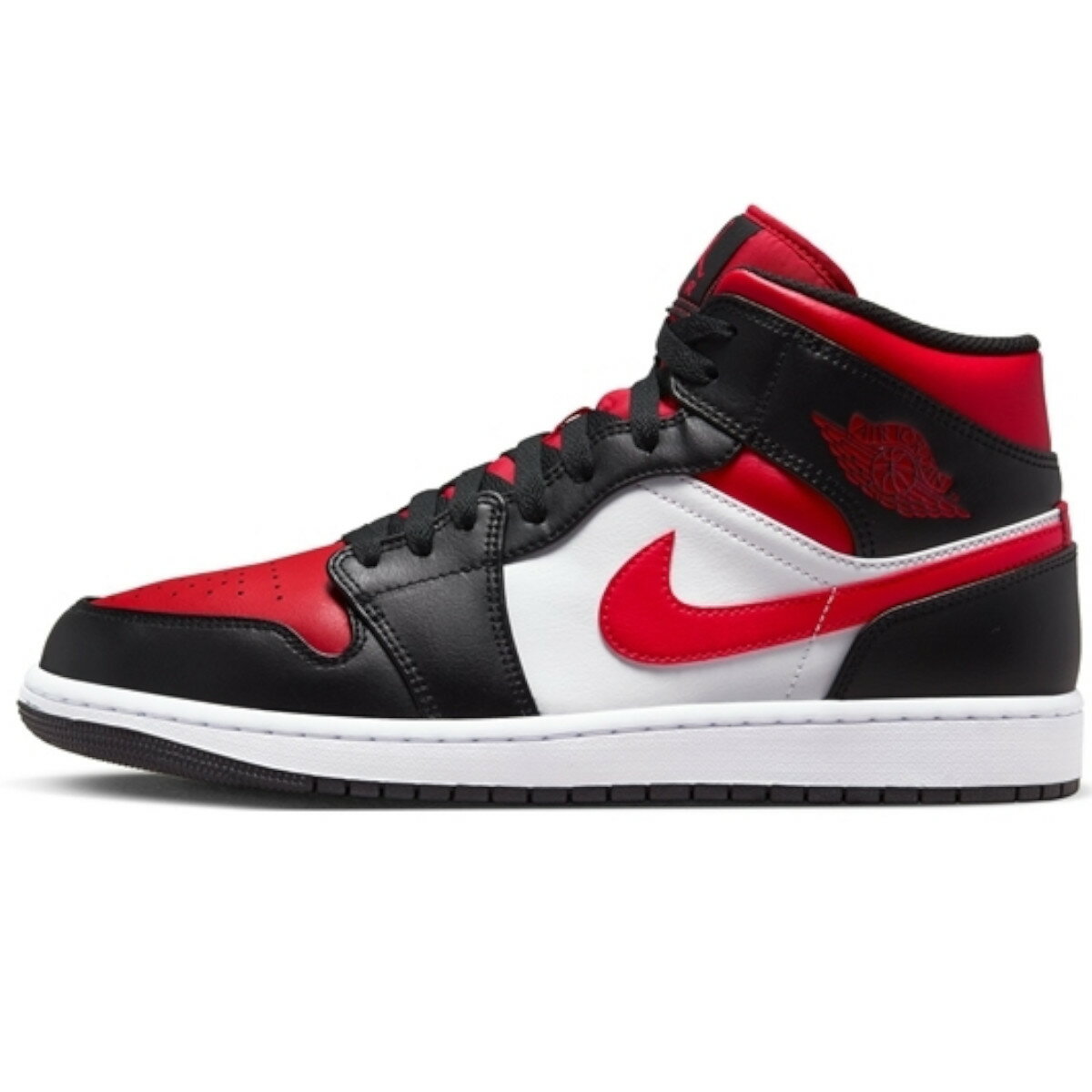  ナイキ エアジョーダン1 NIKE AIR JORDAN 1 MID ミッド ホワイト ジムレッド ブラック ミッド WHITE GYM RED BLACK 554724-079 メンズ スニーカー レディース