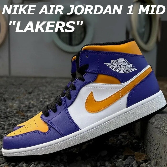  ԕi TCY OK  NIKE AIR JORDAN 1 MID LAKERS GAW[  1 ~bh CJ[Y p[v PURPLE DQ8426-517 Y Xj[J[ fB[X