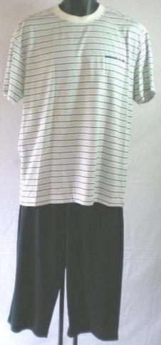 薄手のニット生地（Tシャツ生地）涼しい七分丈パンツ紳士半袖パジャマMEN'S CLUB パジャマ メンズ 半袖Mサイズ