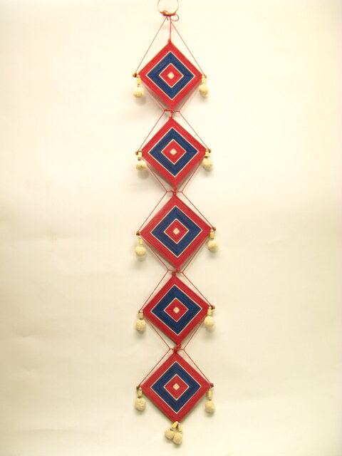 ダイヤモンドタペ（壁掛け）大 　L334アジアン（アジア）テイスト タイ（チェンマイ産） 手作り 和 おしゃれ