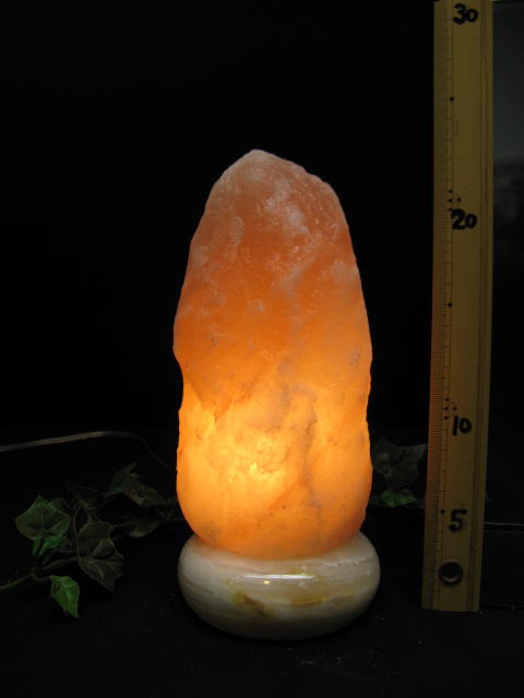 岩塩ランプ 【 ソルトランプ 】SS-13　（ヒマラヤ岩塩ランプ　台座：天然石） 電気用品安全法 認 ...