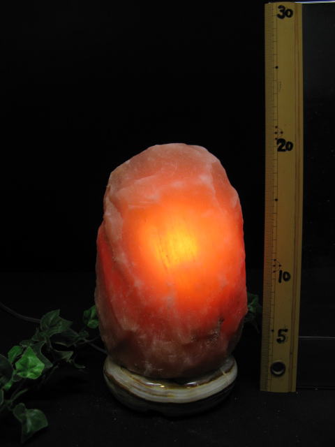 岩塩ランプ 【 ソルトランプ 】SS-17　（ヒマラヤ岩塩ランプ　台座：天然石） 電気用品安全法 認 ...