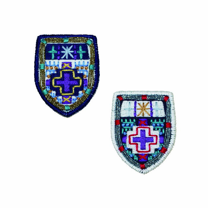 ［刺繍ブローチ］エスニック　フラッグMade in japan刺繍、ブローチ、全面刺繍、立体、軽い、エスニッ..