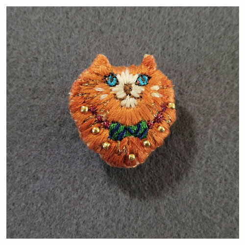 楽天市場】刺繍(カラーオレンジ)(ブローチ|レディース 楽天市場】刺繍(カラーオレンジ)(ブローチ|レディース