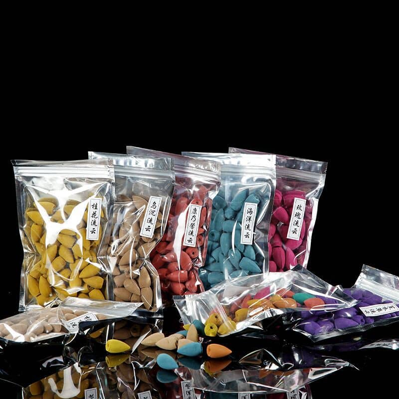 お香コーン 逆流香炉コーン 50PCS 仏教香炉 煙逆流コーン 逆流香炉中空コーン 香コーン