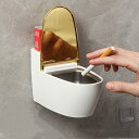 トイレ型灰皿 壁掛け灰皿 カバー付き 収納可能 灰飛散防止灰皿 クリエイティブトイレ灰皿 蓋付きクリエイティブトイレ灰皿 面白いミニトイレ形灰皿 バスルームホー...