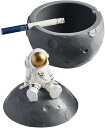 【スーパーSALEポイント10倍】灰皿 卓上 北欧スタイル 月 宇宙飛行士 ふた付き 樹脂 はいざら ユニーク おしゃれ 防風 密閉 大容量 洗いやすい リビングオフィス 家庭用 インテリア(3)