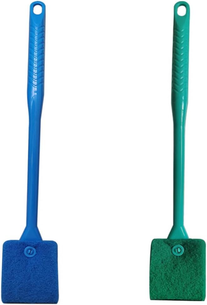 2個セット クリーニングブラシ 水槽スクレーパー 魚タンク クリーニングブラシ 水槽用 クリーナー スポンジ クリーニングブラシ 水槽ブラシ クリーニングツール コケの除去 実用 便利