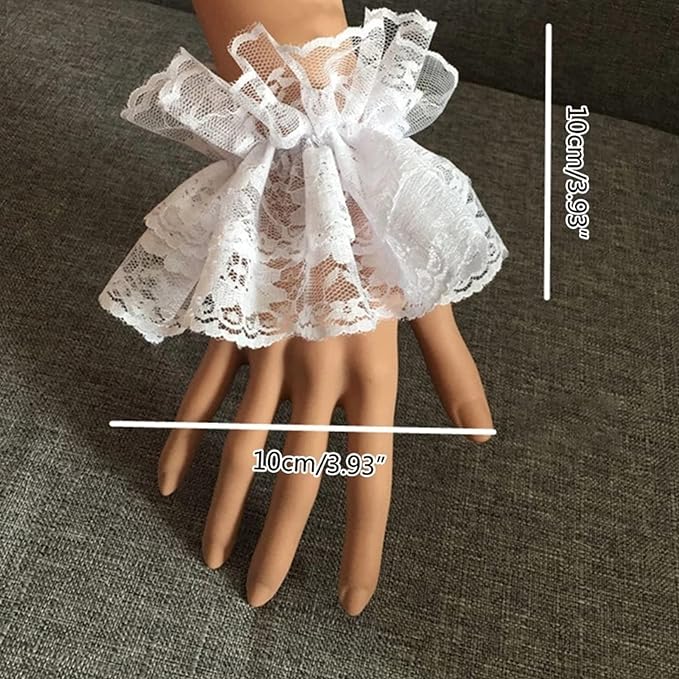 ロリータ カフス レース つけ袖 フリル 腕飾り 手袋 ブレスレット リストバンド かわいい ゴスロリ アクセサリー レディース キッズ コスプレ コスチューム
