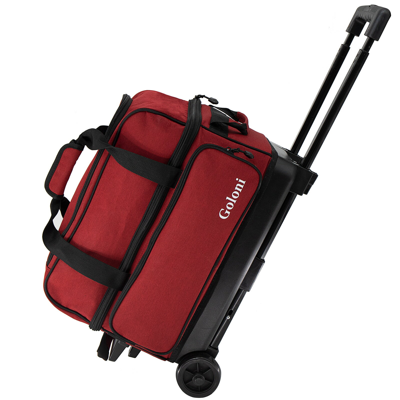 ボーリングバッグ 2個用 2ボール収納可能 ボーリング用品 ボーリングシューズ収納 ダブルローラー コン..