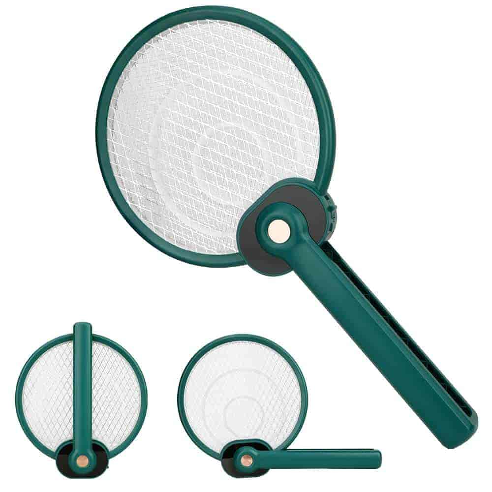 電撃殺虫ラケット USB充電式 蚊取り器 虫取り機 2W 省エネ 2モード 収納便利 コンパクト 屋外 室内 害..