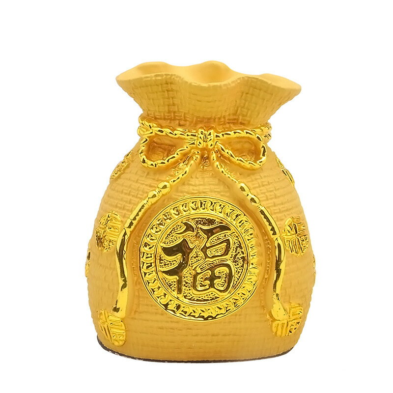 福袋 貯金箱 樹脂製 貯金箱 祝福 卓上 風水 オーナメント 新年 コインバンク 貯金箱 貯蔵タンク ...