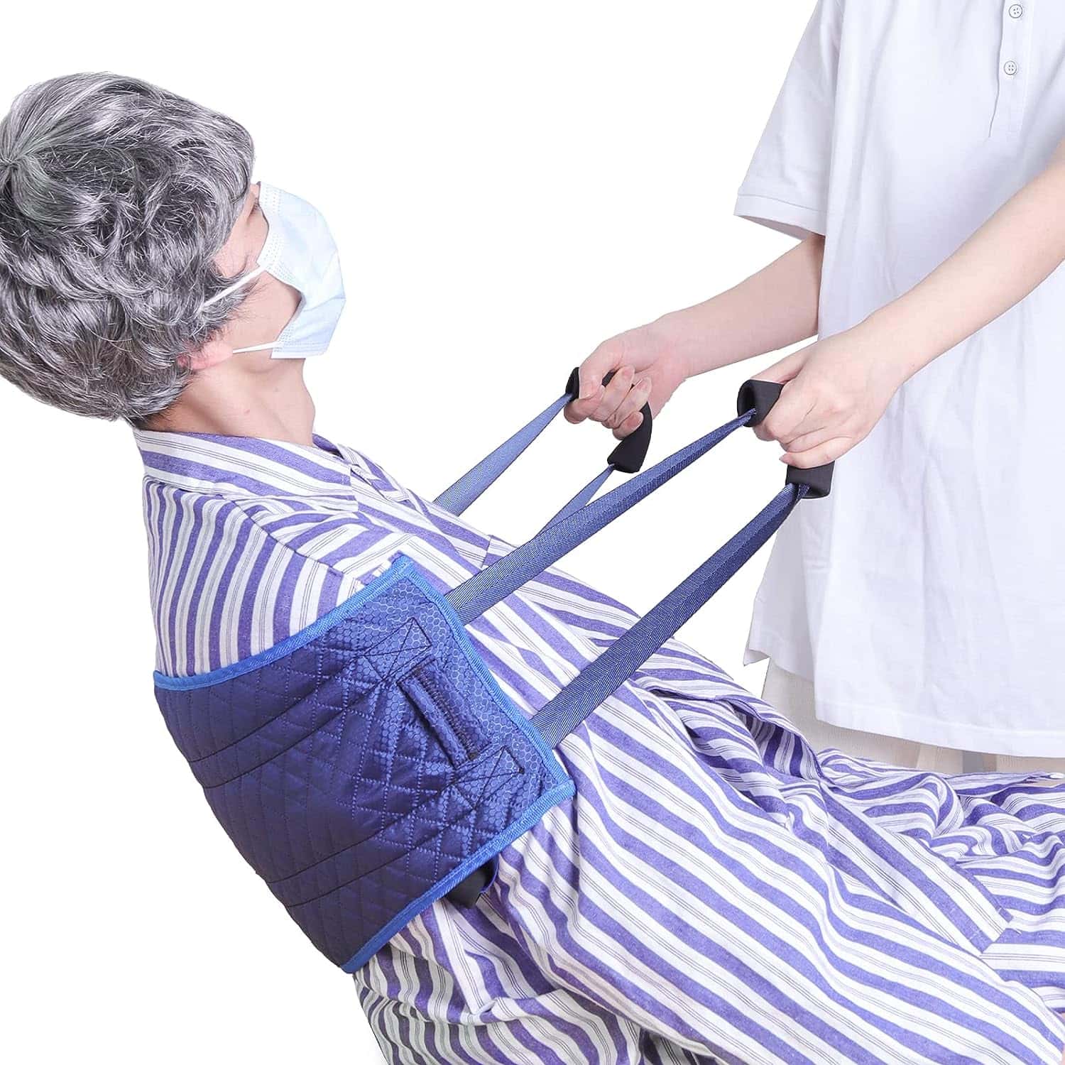 移乗ベルト 介護用 ベルト 看護師監修 腰痛軽減 多機能移乗ベルト 肩ベルト付き 介護用品 立ち上がり補助 介助ベルト・補助シートベルト | 移乗 起身 足の持ち上げ 膝の曲げ 寝返り | 介護者の負担を軽減 ベッド車椅子介護ベルト