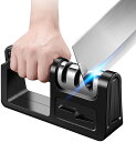 包丁研ぎ器 シャープナー 吊り穴付き 包丁研ぎ機 ハサミ研ぎ器 3/4段階(粗研ぎ/細研ぎ/仕上げ研磨/はさみ研ぎ) アウトドアナイフ 滑り止め プロ包丁研ぎ 切れ味向上 簡単に研磨